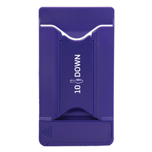 CU8882-C-LOCKDOWN CARD HOLDER WITH STAND AND SCREEN CLEANER-Purple (Clearance Minimum 330 Units)