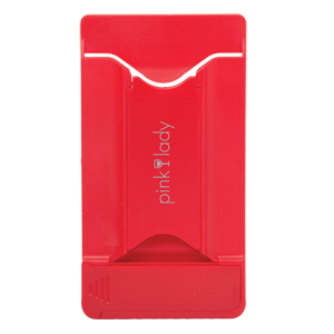 CU8882-C-LOCKDOWN CARD HOLDER WITH STAND AND SCREEN CLEANER-Red (Clearance Minimum 330 Units)