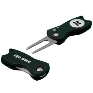 G7325-‘FIX-ALL!’ DIVOT REPAIR TOOL WITH BALL MARKER-Black/Silver
