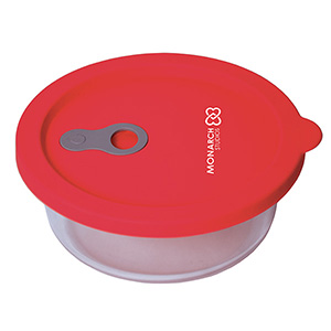GL9627-C-EMPIRE 520 ML. (17.5 OZ.) STORAGE CONTAINER-Red (Clearance Minimum 90 Units)